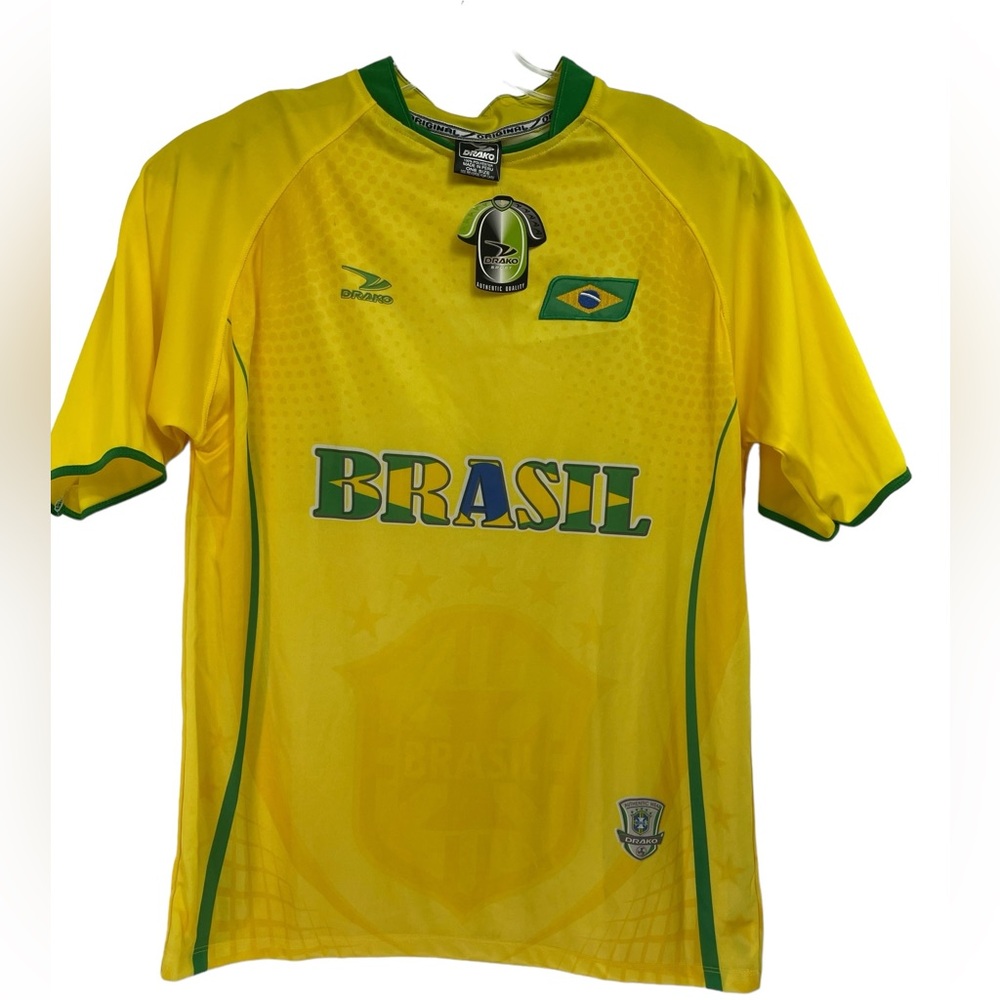 Drako Brasil‎ Sz Large Yellow Soccer Jersey (B43) NWTs